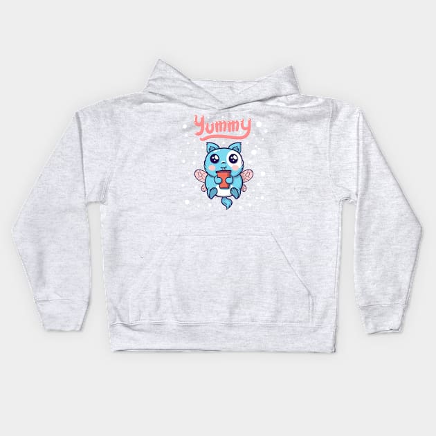 Cute Monster Kids Hoodie by UniqueDesignsCo